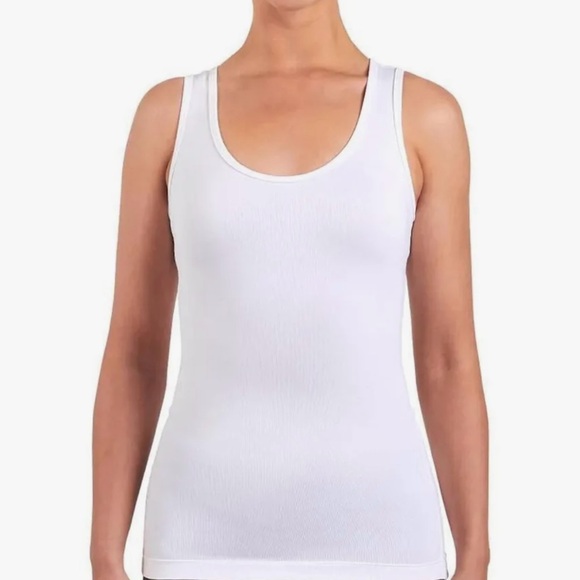 NIB Tommie Copper Women's Lower Back Support Tank  Bodysuit in White - Picture 2 of 5